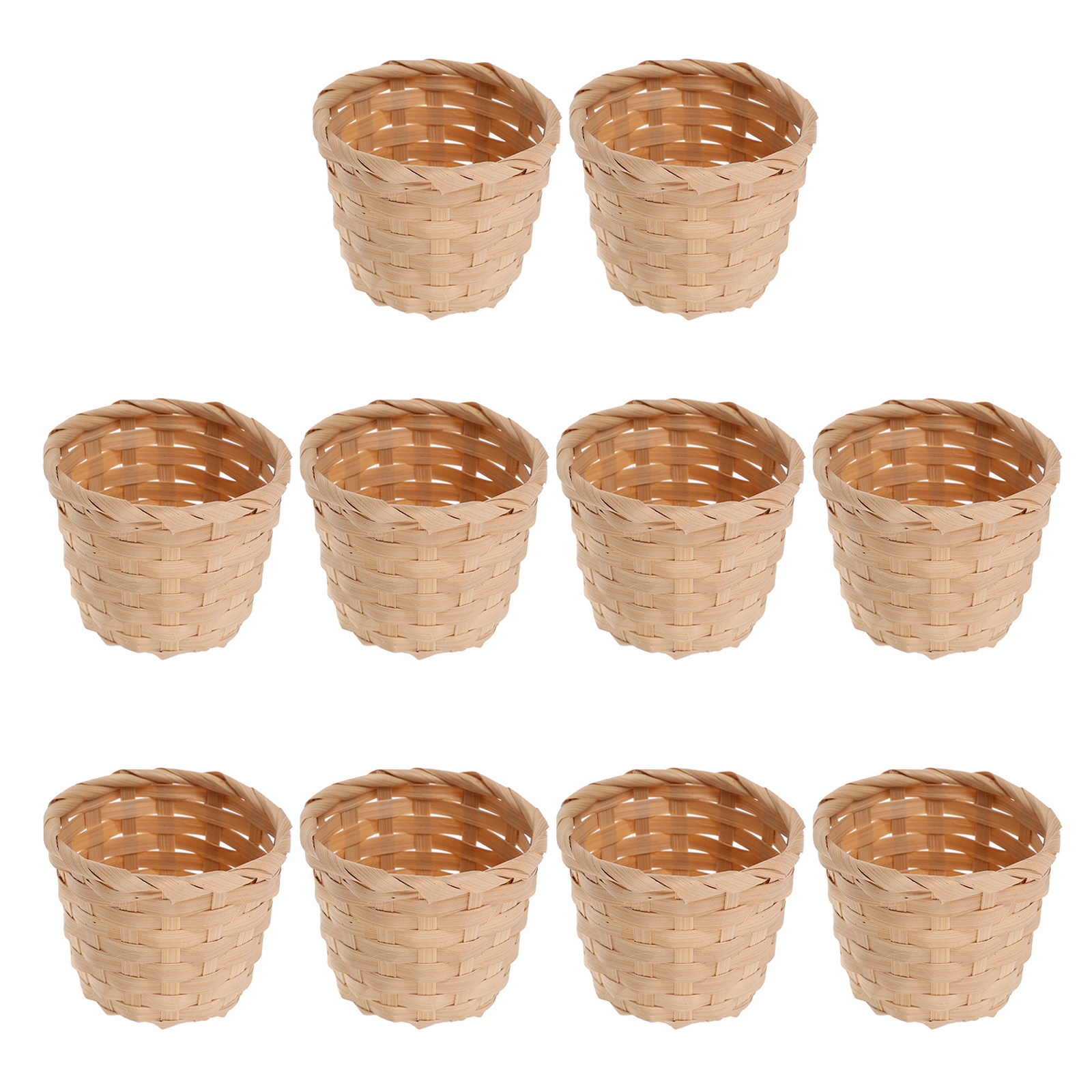 10Pcs Premium Bamboo Woven Bas - Sustainable Living Gifts 评论和价格