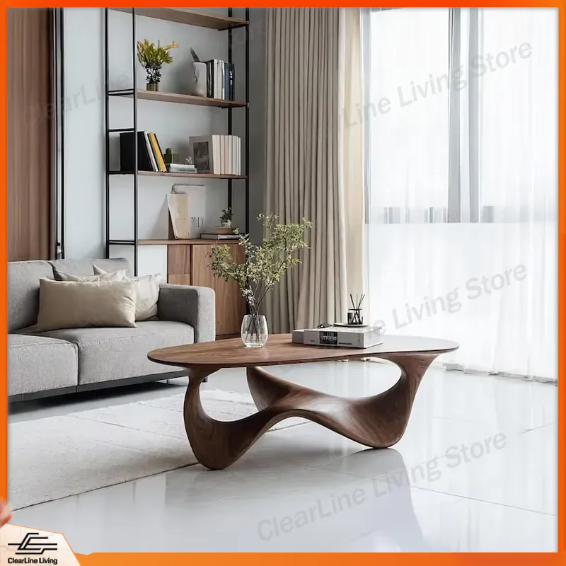 Modern Solid Wood Coffee Table - Sustainable Living Home 评论和价格