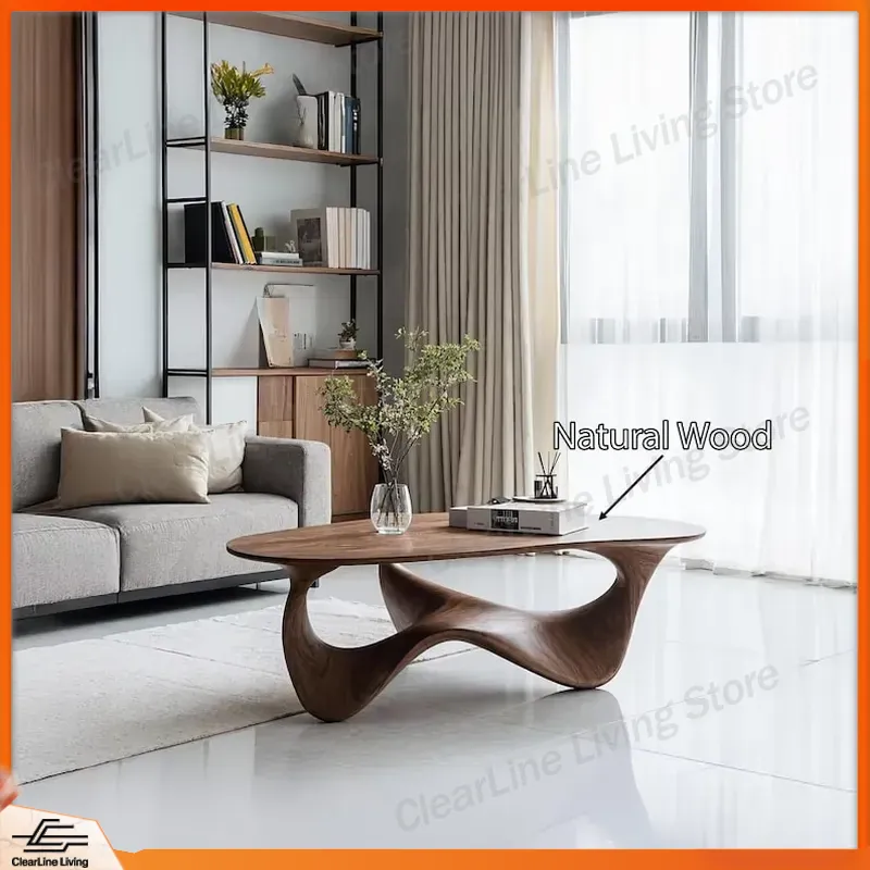 Modern Solid Wood Coffee Table - Sustainable Living Home 评论和价格